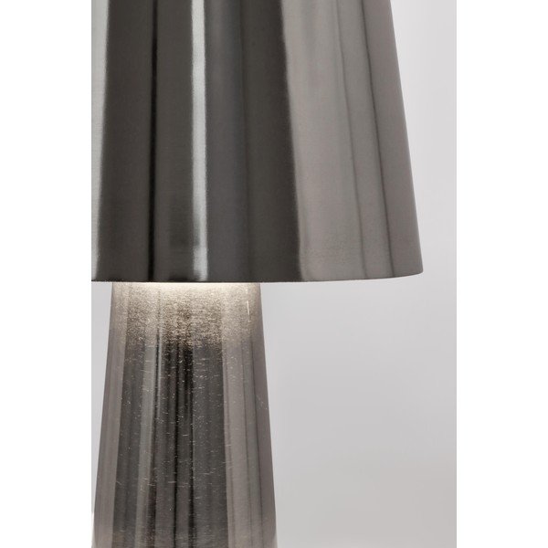 Kovová LED stolní lampa ve stříbrné barvě s kovovým stínidlem (výška 51 cm) Turner – Bizzotto-image-3
