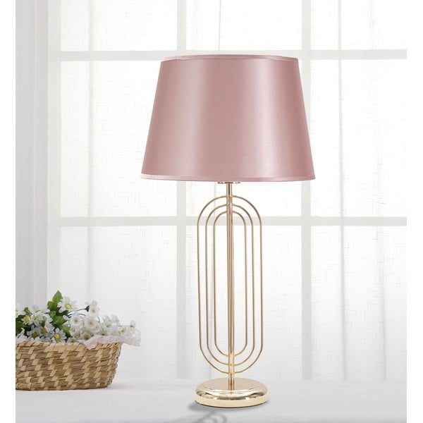 Růžová stolní lampa Mauro Ferretti Krista, výška 64 cm-image-1