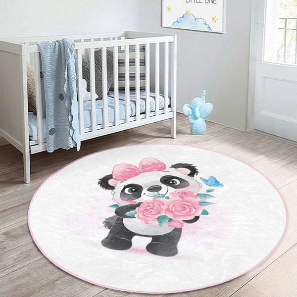 Bílý dětský koberec ø 100 cm Comfort – Mila Home-image-2