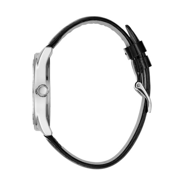 Dámské hodinky s černým páskem z ušlechtilé kůže Guess W0884L3-image-2