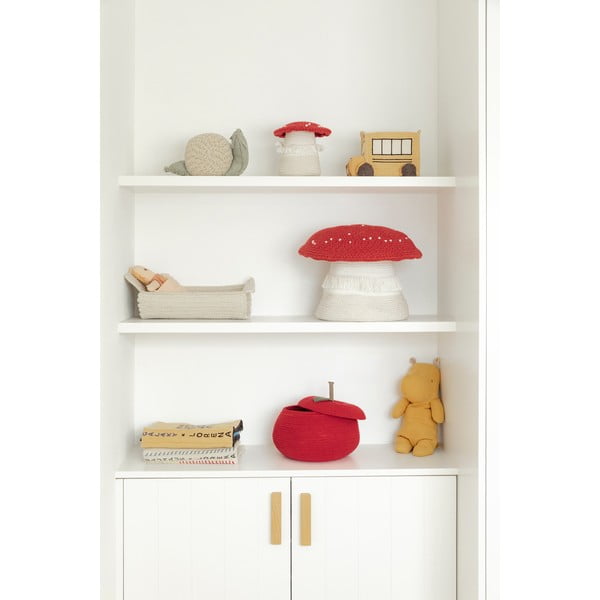 Červený/krémový látkový dětský koš na hračky ø 38x33 cm Big Mushroom – Lorena Canals-image-2