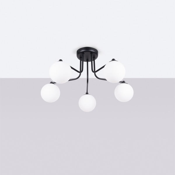 Černobílé stropní svítidlo Beam – Sollux-image-2