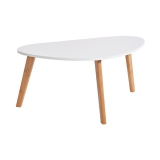 Bílý konferenční stolek Bonami Essentials Skandinavian, délka 84,5 cm