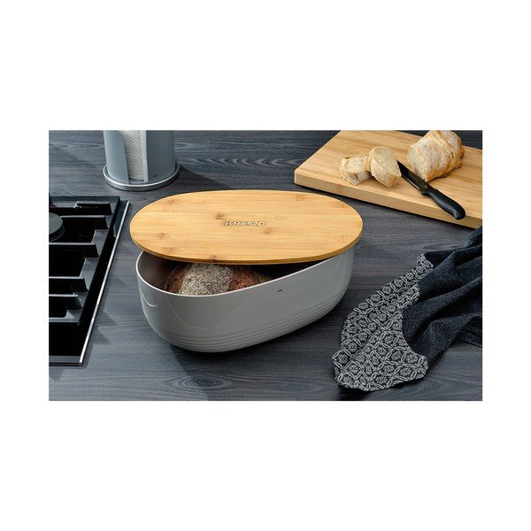 Světle šedá dóza na chleba Kela Namur, 37,5 x 23 cm-image-1