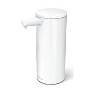 Bílý bezdotykový kovový dávkovač mýdla 266 ml – simplehuman