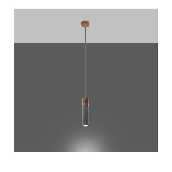 Šedé závěsné svítidlo ø 7 cm Susanna – Sollux-image-1