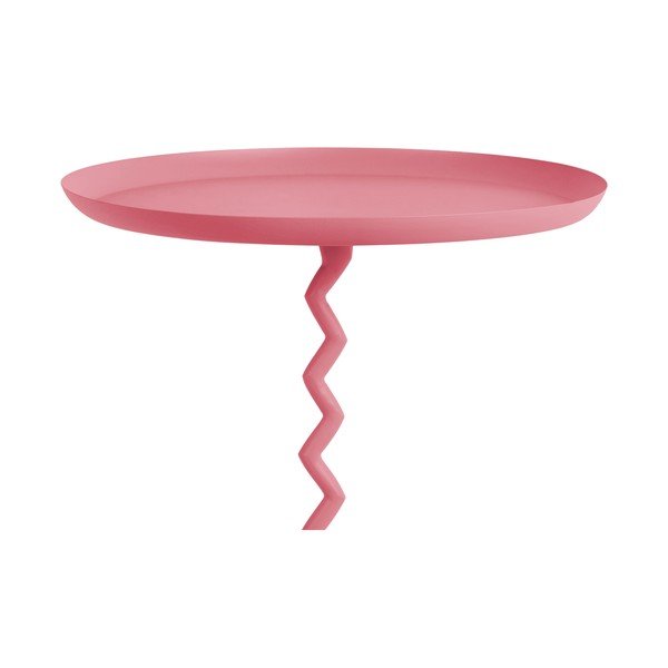 Kovový kulatý odkládací stolek ø 44 cm Zig Zag – Leitmotiv-image-1