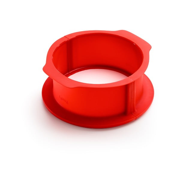 Červená silikonová rozevírací forma na dort Lékué Charlotte, ⌀ 18 cm