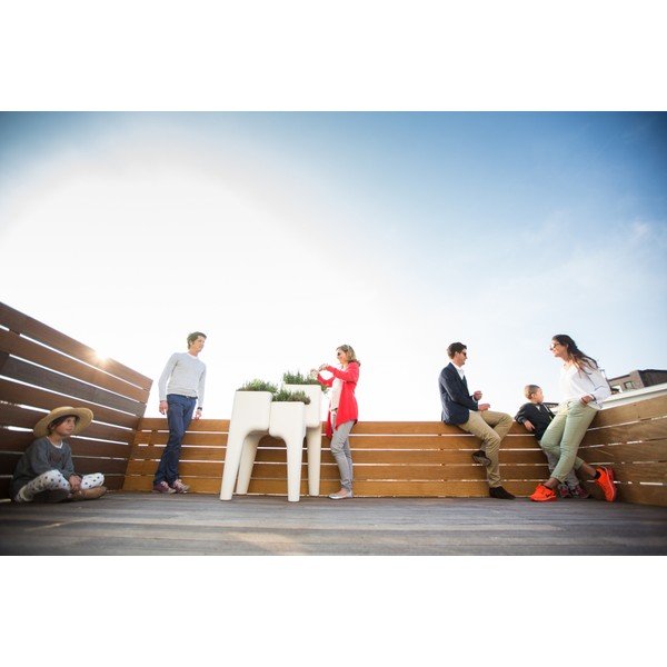 Designový květináč KIGA Medium 88x68 cm, bílý-image-1