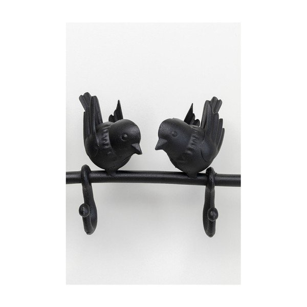 Černý kovový nástěnný věšák Kare Design Birds, šířka 92 cm-image-4
