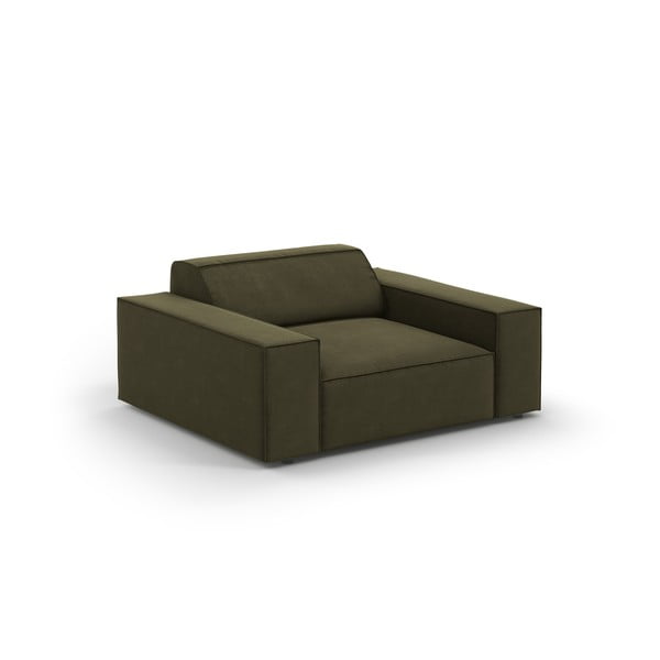 Zelené sametové křeslo Jodie – Micadoni Home-image-4