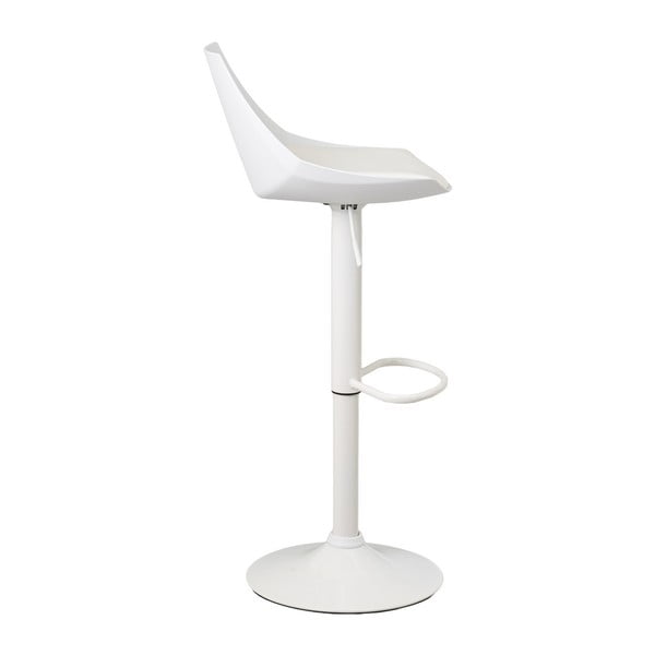 Bílé barové židle s nastavitelnou výškou z imitace kůže v sadě 2 ks (výška sedáku 56,5 cm) – Casa Selección-image-1