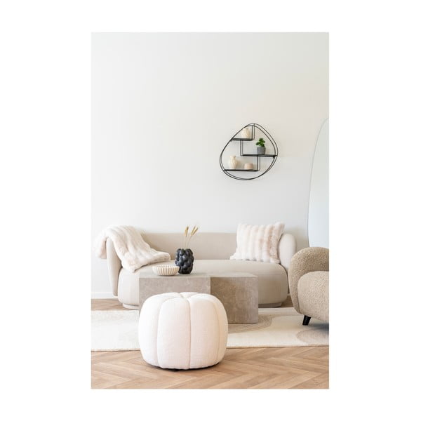 Krémová deka z umělé kožešiny 130x180 cm Galena – House Nordic-image-1