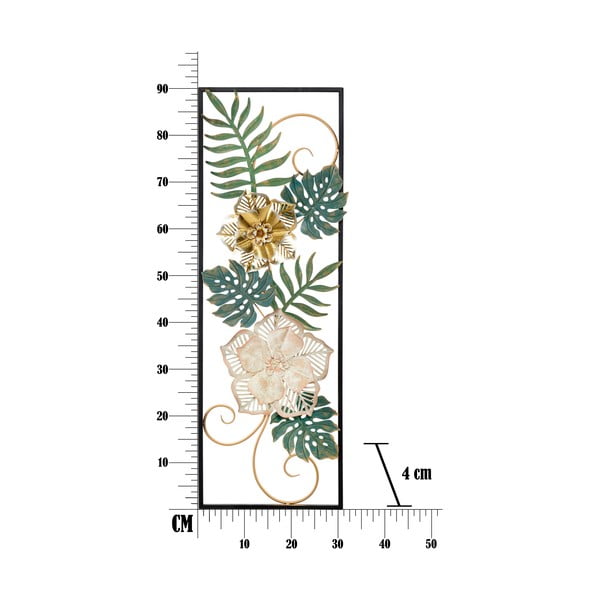 Kovová závěsná dekorace se vzorem květin Mauro Ferretti Campur -A-, 31 x 90 cm-image-2