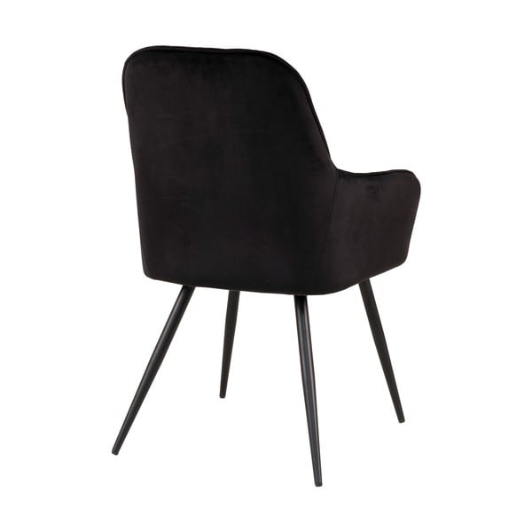 Černá čalouněná jídelní křesla v sadě 2 ks s područkami Harbo – House Nordic-image-4