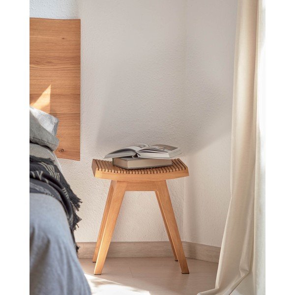 Stolička z teakového dřeva v přírodní barvě Vicentina – Kave Home-image-2