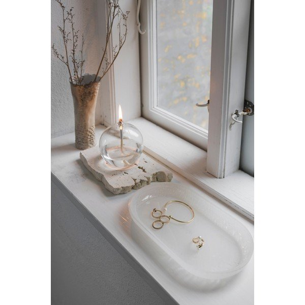 Skleněný dekorační tác 14x25,5 cm Opal – Mette Ditmer Denmark-image-1