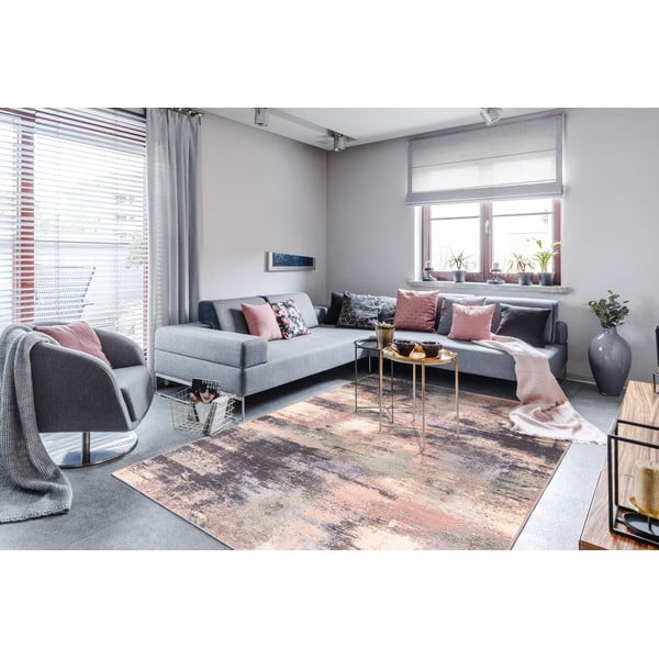 Světle růžový vlněný koberec 160x240 cm Fizz – Agnella-image-1