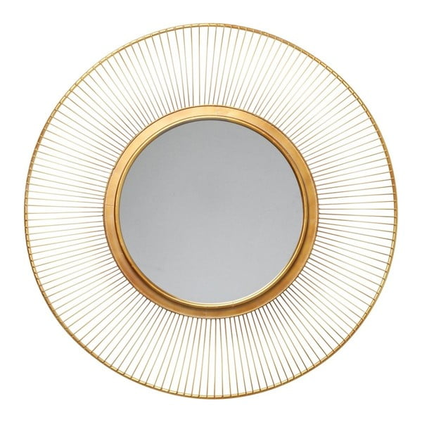 Zrcadlo zlaté barvy Kare Design Sun Storm, ⌀ 93 cm