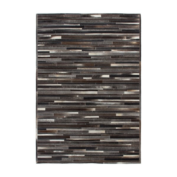 Kožený koberec Eclipse Grey Brown, 120x170 cm