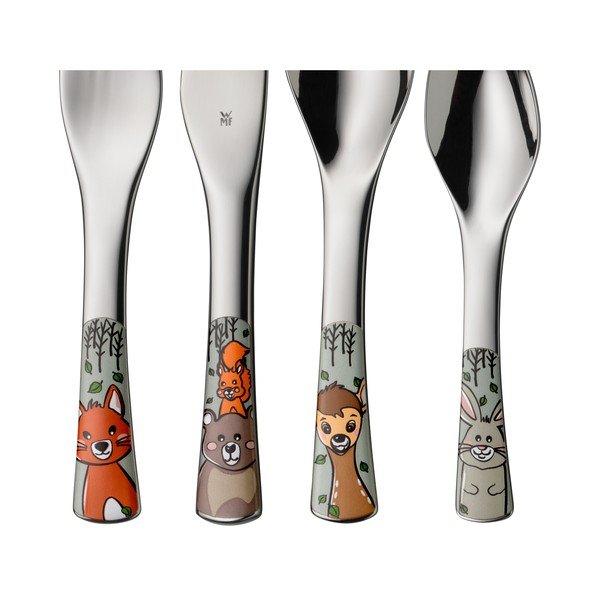 Nerezový dětský příbor 4 ks ve stříbrné barvě Forest Friends – WMF-image-2