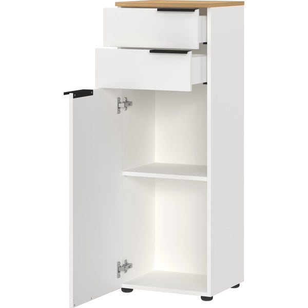 Bílá vysoká koupelnová skříňka 39x111 cm Menen – Germania-image-1