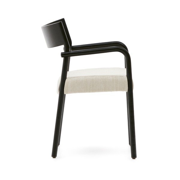 Černá/béžová jídelní židle Falconera – Kave Home-image-3