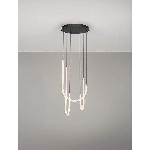 Bílé/matně černé ocelové LED stmívatelné závěsné svítidlo se stínidlem z akrylového skla ø 41 cm Topaz – Nova Luce-image-4