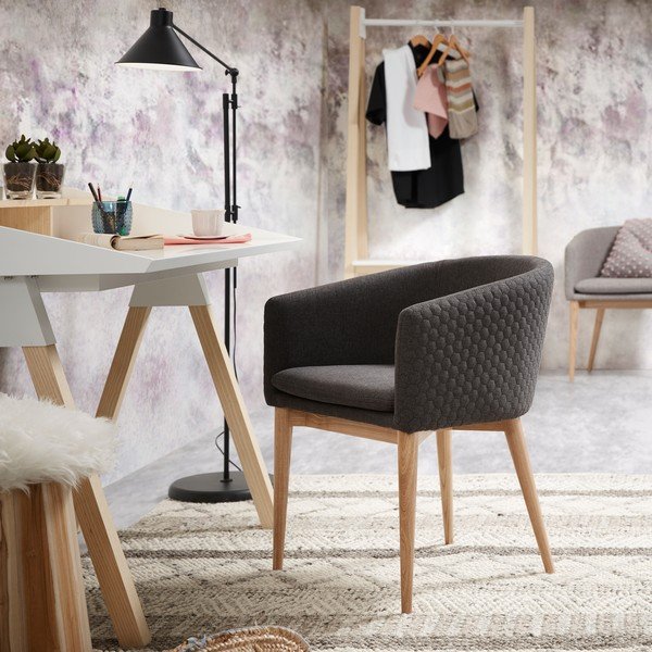 Tmavě šedá jídelní židle Kave Home Harmon-image-1