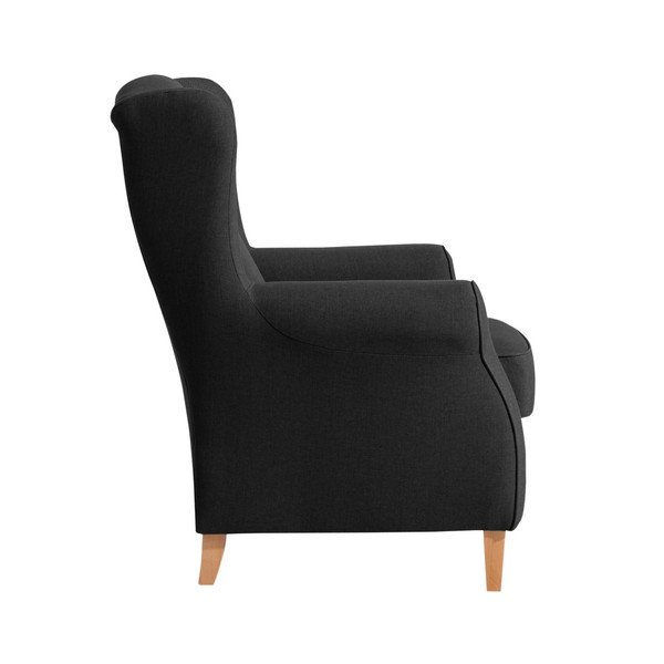 Černé křeslo ušák Max Winzer Lorris Black-image-2