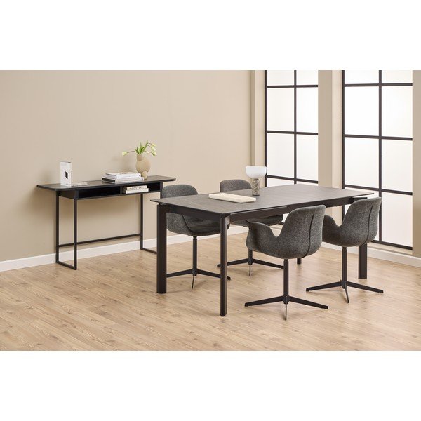 Černý konzolový stolek v dekoru jasanu 40x140 cm Darlington – Actona-image-2