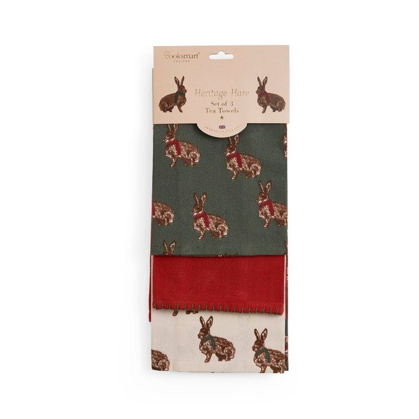 Utěrky v sadě 3 ks 45x65 cm Heritage Hare – Cooksmart ®