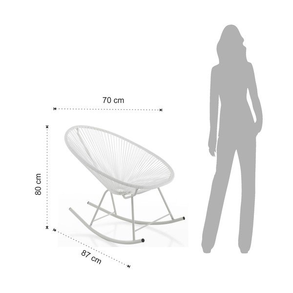 Bílé houpací křeslo vhodné do exteriéru Tomasucci Numana-image-3