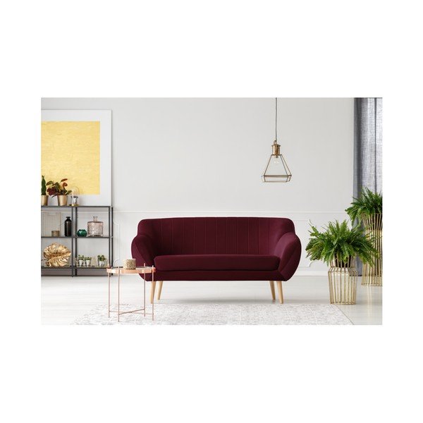 Vínově červená dvoumístná pohovka Mazzini Sofas Benito-image-4