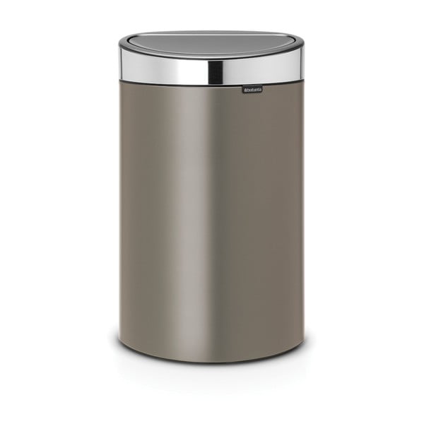 Šedý dotykový ocelový odpadkový koš 40 l Touch Bin – Brabantia