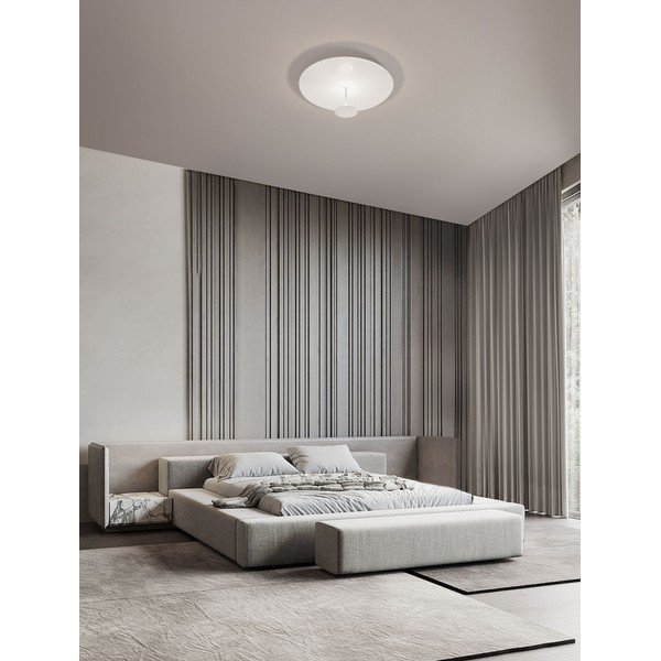 Matně bílé ocelové LED stmívatelné stropní svítidlo Nima – Nova Luce-image-1