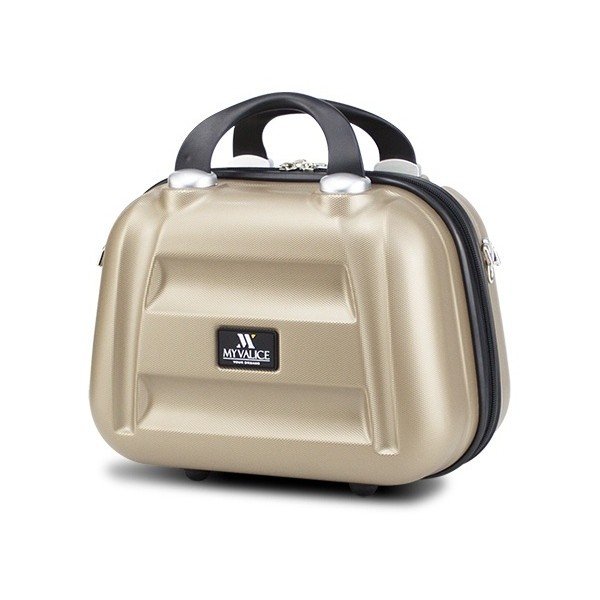 Dámský příruční cestovní kufřík ve zlaté barvě My Valice SMART BAG LASSO Make Up & Hand Suitcase