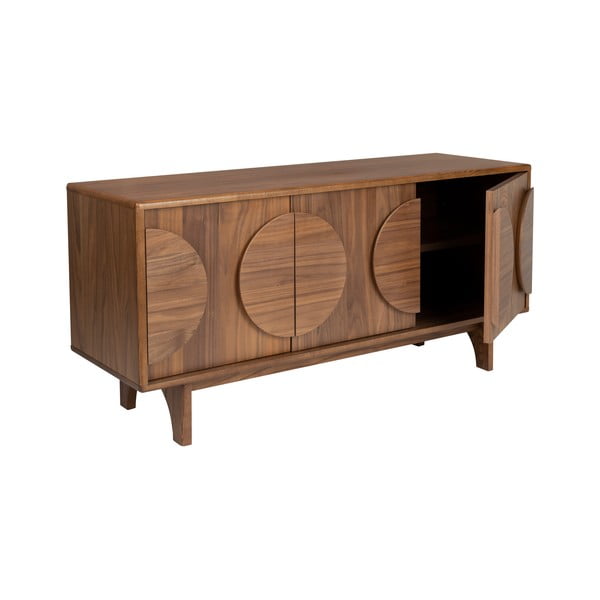 Hnědá nízká komoda v dekoru ořechu 120x58 cm Groove – Zuiver-image-3