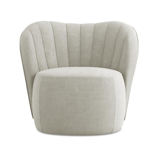 Krémové žinylkové křeslo Keloa – Makamii-image-1