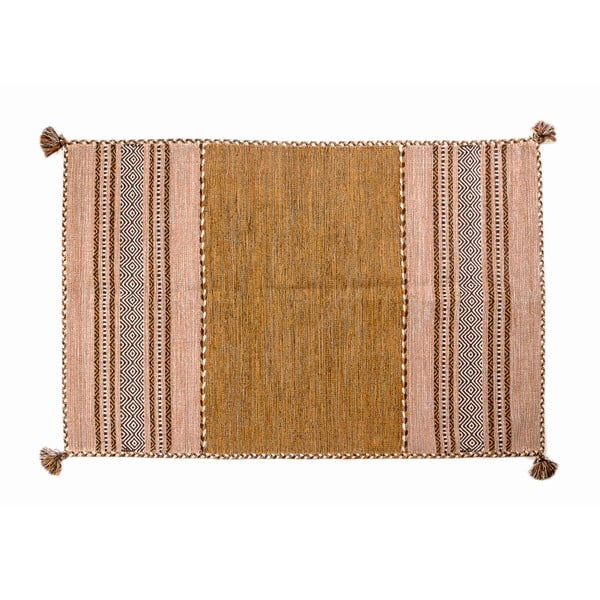 Oranžový ručně tkaný koberec Navaei & Co Kilim Tribal 307, 150 x 90 cm