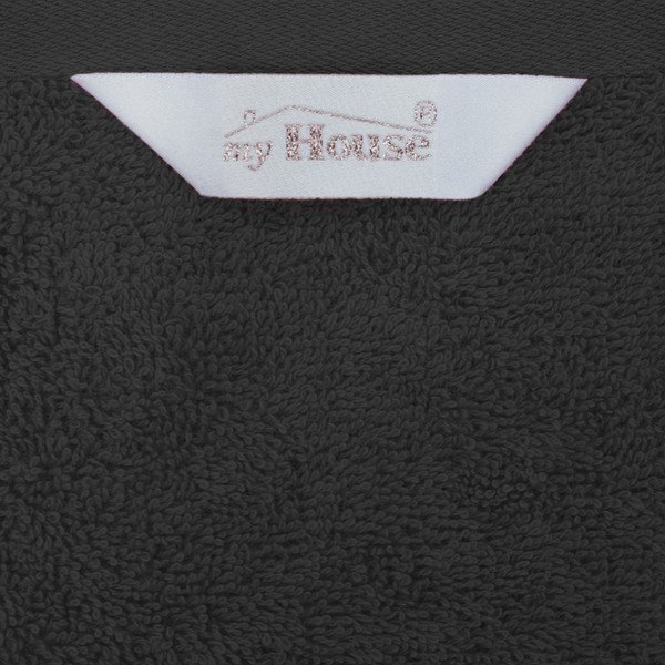 Černý bavlněný ručník 100x50 cm Darwin - My House-image-1