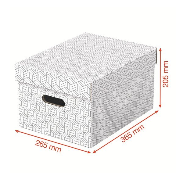 Sada 3 bílých úložných boxů Esselte Home, 26,5 x 36,5 cm-image-2