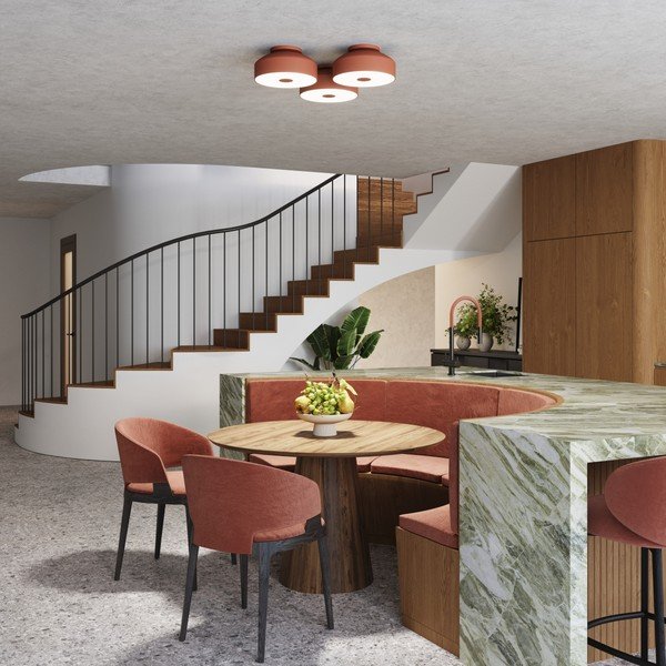 Oranžové stropní svítidlo ø 30 cm Blacko – Sollux-image-1