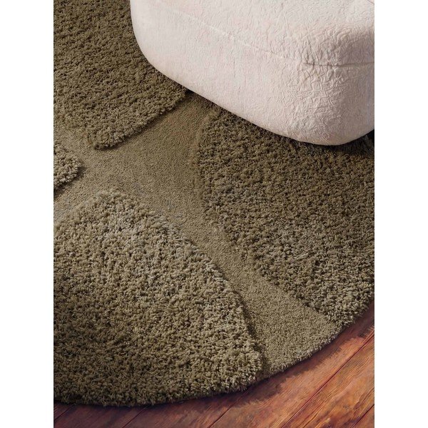 Khaki ručně tkaný kulatý koberec ø 160 cm Lambeth Jasper – Ted Baker-image-3