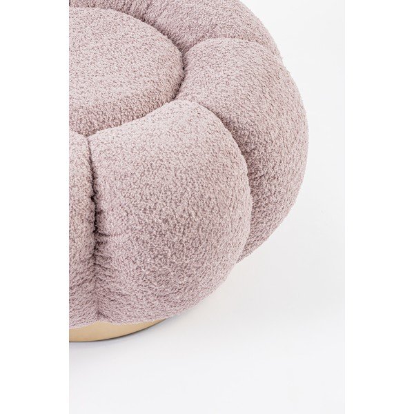 Starorůžová podnožka z textilie bouclé Florel – Bizzotto-image-1