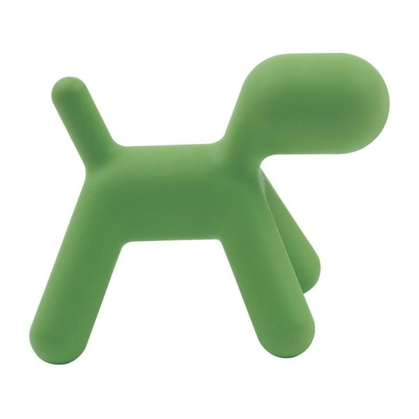 Zelená dětská stolička ve tvaru psa Magis Puppy, výška 45 cm