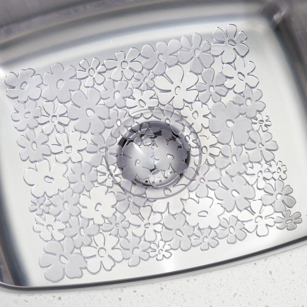 Průhledná podložka do dřezu iDesign Blumz, 28 x 30,5 cm-image-1