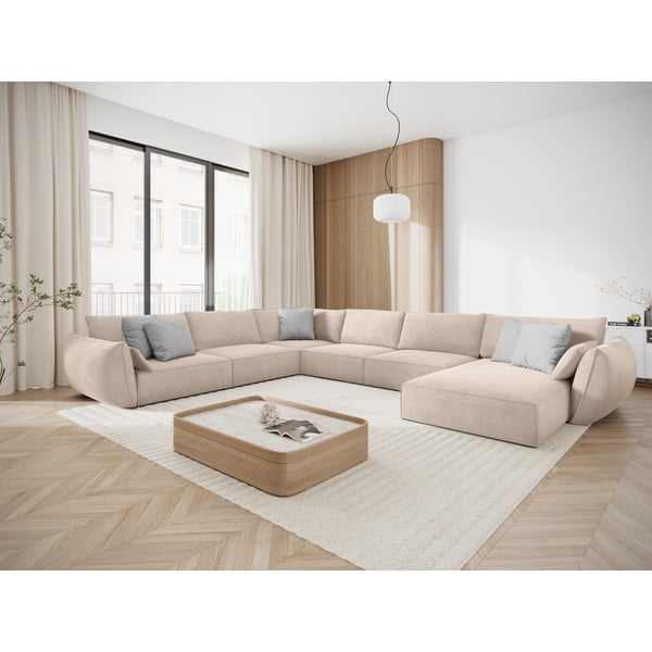 Béžová rohová pohovka (levý roh) Vanda – Mazzini Sofas-image-1