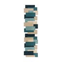 Modro-béžový vlněný běhoun 66x300 cm Collage – Flair Rugs