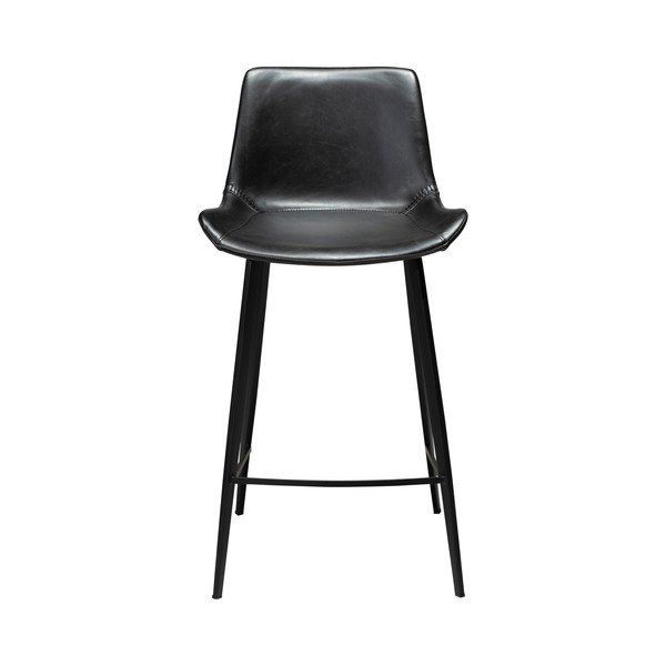 Černá barová židle z imitace kůže DAN–FORM Denmark Hype, výška 91 cm-image-2